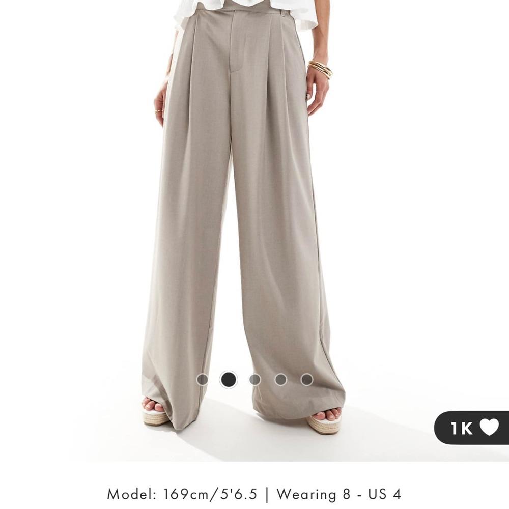 NWT wide leg taupe pants